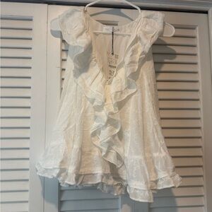 Zara Cream Ruffled Dress